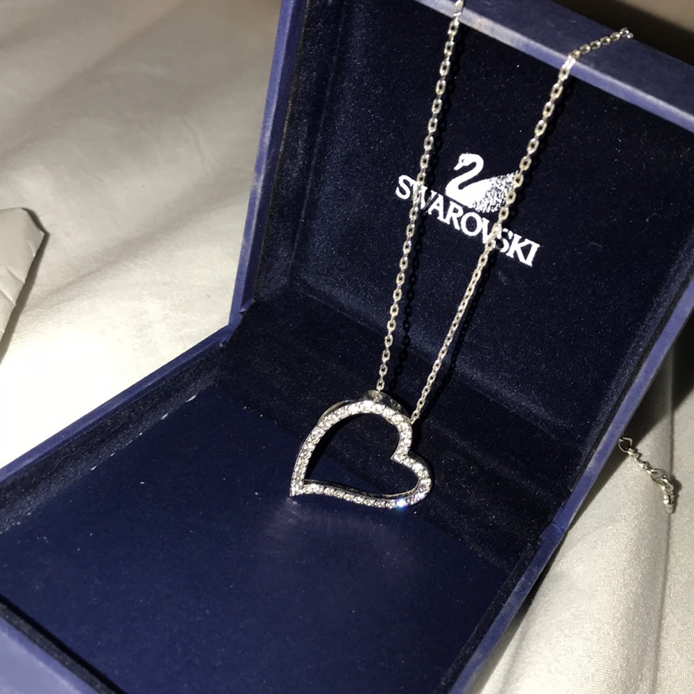 Swarovski Heart Pendant - silver